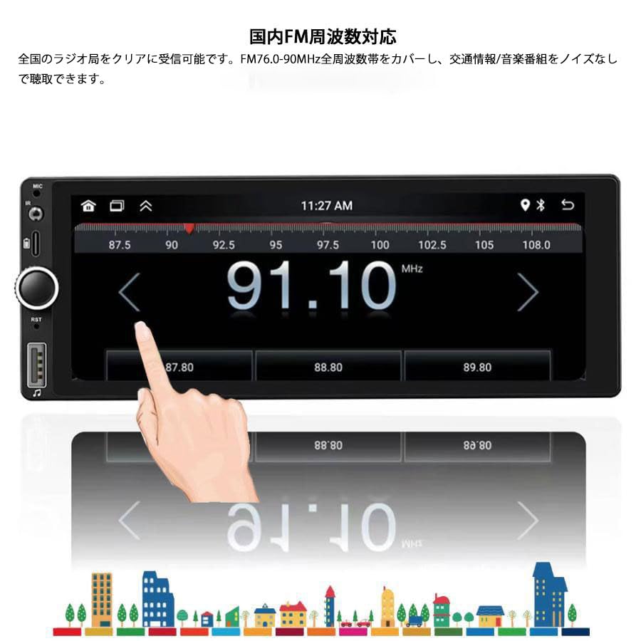 Amazon.co.jp: DOGBOO 6.86インチ 1DINカーオーディオ Androidシステム